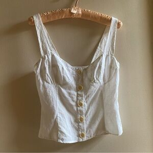 Reformation White Button-Up Top